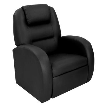 Imagem de Poltrona Retrátil e Reclinável CR45266 Couro Sintético Preto Multimóveis