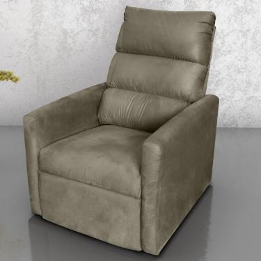 Imagem de Poltrona Reclinável Do Papai Taty Suede Cappuccino Casa H