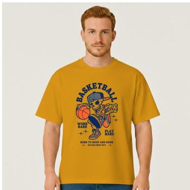 Imagem de Camiseta Oversized Basquete Masculina Algodão Premium-Masculino