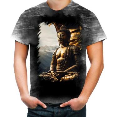 Imagem de Camiseta Desgaste Estátua de Buda Iluminado Religião 6 - Kasubeck Stor