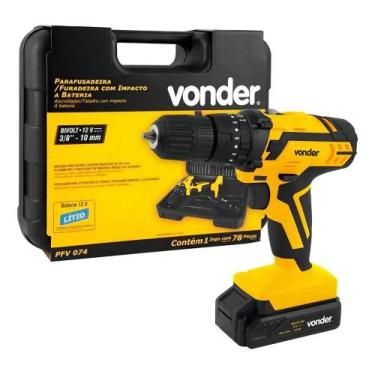 Imagem de Parafusadeira/furadeira de Impacto a Bateria 12V Pfv 074 Von - Congrat