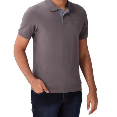 Imagem de Camisa Polo Manga Curta Masculina 007490001 Slim Ogochi Cinza-Masculino