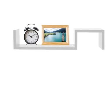 Imagem de Prateleira Zig Zag Trovarelli Branco [F031] em MDF 100% de Reflorestamento com Fixação...