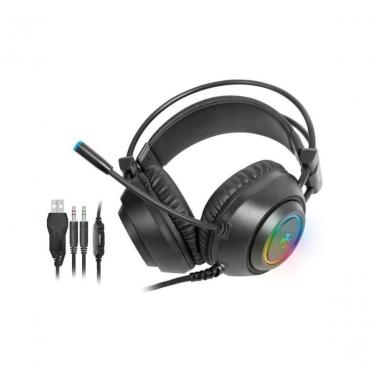 Imagem de Headset Gamer Crusader com Conexão P2 e USB, Cancelamento de Ruído, Drivers 50MM, Ilumi...