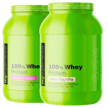 Imagem de Kit 2x 100 Whey Protein 900g – My Suplementos-Unissex