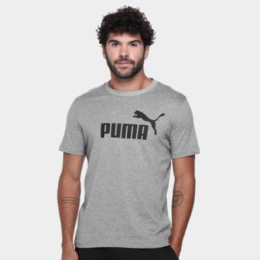 Imagem de Camiseta Puma No. 1 Logo Masculina, Cinza, M