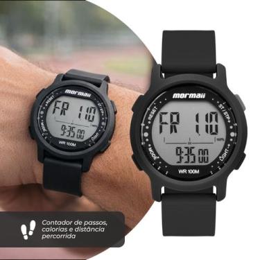 Imagem de Relógio Digital Masculino Preto com Caixa de Polímero e Pulseira de Si