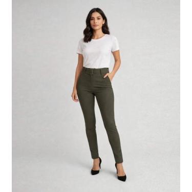 Imagem de Calça Feminina Bengaline Renaluci Verde, GG, Verde