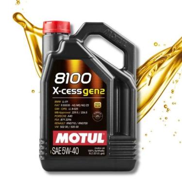 Imagem de Óleo de Motor Motul 8100 5W40 Xcess Gen2 Sintético para Carros 4L