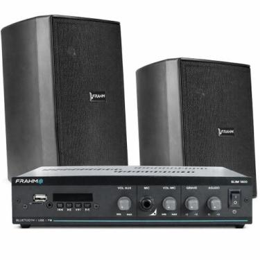 Imagem de COMP Kit Som Ambiente Frahm para Mercados até 200m² - Amplificador + C