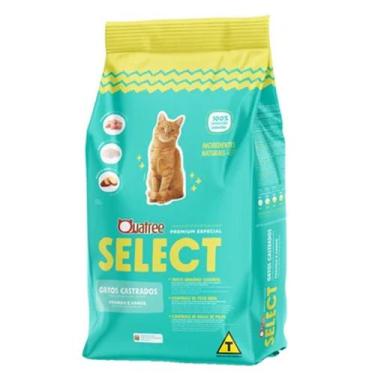 Imagem de Ração Seca Quatree Select para Gatos Castrados Frango Arroz Gatos 1kg