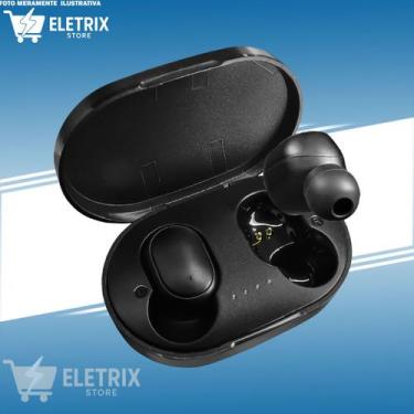 Imagem de Fone de Ouvido Sem Fio Bluetooth 5.0 Preto Intra Auricular Microfone I