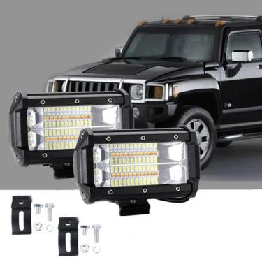Imagem de Par farol de milha led 10~30v 6000k 6480lm 72w 24 leds x 3w vpl-7343 -