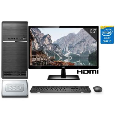 Imagem de Computador Completo Intel Core i5 8GB SSD 480GB Monitor LED 19.5" HDMI CorPC Fast