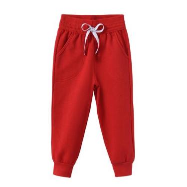 Imagem de Calça Moletom Modelo Jogger Feminina Infantil - Fantoni, Rosa, 3anos