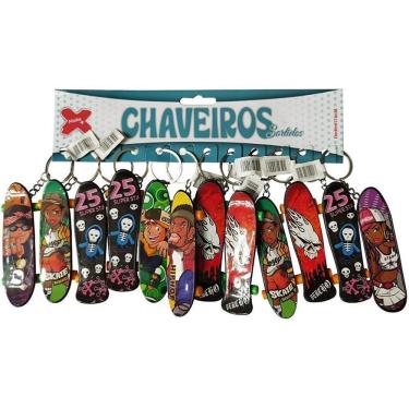 Imagem de Chaveiro Skate 9,5cm Blister com 12 Unidades Make+