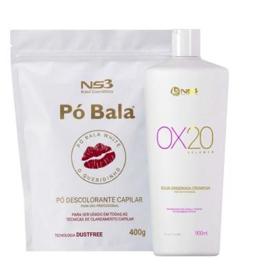 Imagem de NS3 Brasil Pó Bala Descolorante White Ox20 Volumes, Kit, Ns3