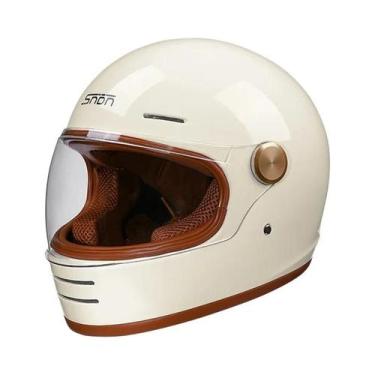 Imagem de Capacete Vintage Aberto Certificado DOT Estilo Retrô Confortável E Leg