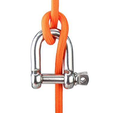 Imagem de AOKWIT Manilhas de anel em D descensor escalada com pino de parafuso fixador de fixação de fixação forjada resistente para escalada de rocha, barco, âncora, reboque e recuperação de descarga (M14: 15 KN)