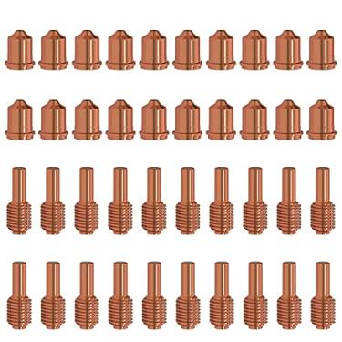 Imagem de KEMAO 20 peças 420118 bocal de corte plasma 20 pçs pontas de eletrodo 420120 adequado para tocha de corte plasma PMX 30XP consumível