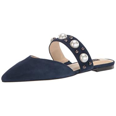 Imagem de NINE WEST Sapatilha feminina Baubble Ballet, Azul escuro, 6