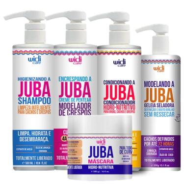 Imagem de Kit Widi Care Juba Máscara, Shampoo, Condicionador, Encrespando, Geleia