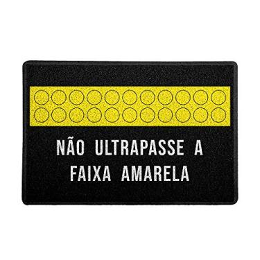 Imagem de Capacho/Tapete 60 x 40 cm - Não Ultrapasse a Faixa Amarela, Preto, Beek Geek's Stuff