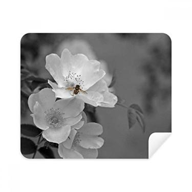 Imagem de Pano de limpeza de flores preto e branco, 2 peças, tecido de camurça