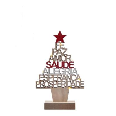 Imagem de Enfeite Decorativo de Natal Árvore de Desejos Acende 18cm
