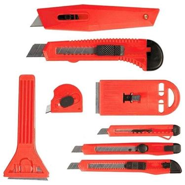 Imagem de Jogo De Estilete Lâmina Retrátil 8 Peças 789919 Mtx