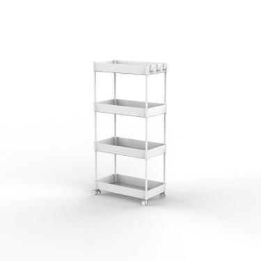 Imagem de Estante Multiuso com Rodas 4 Níveis Branco Just Home Collection