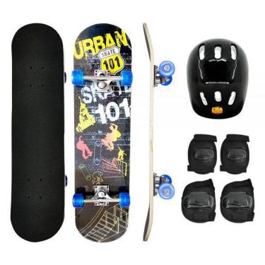 Imagem de Skate Com Acessorios De Proteção Dm Radical