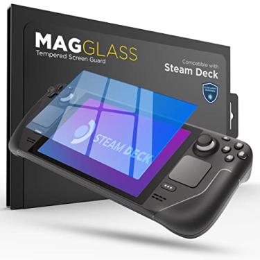 Imagem de magglass Vidro temperado projetado para Steam Deck/Protetor de tela OLED Steam Deck (7 polegadas) Proteção de cobertura total com bloqueio de luz azul (anti-luz azul para reduzir a fadiga ocular)