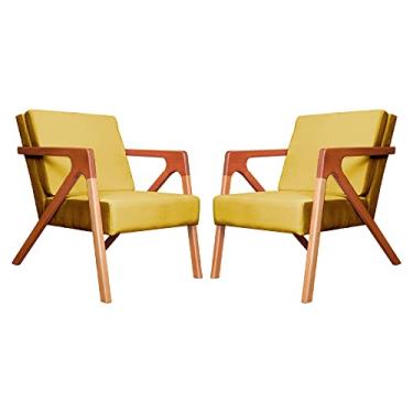 Imagem de Kit 02 Poltronas Decorativa Monalisa para Escritório Veludo Cores - DS Estofados