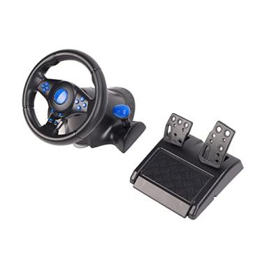 Volante de PC, volante de corrida de jogos USB universal para uso de PC PS3  PS2, volante de corrida com pedal, rotação de 180 graus : :  Games e Consoles