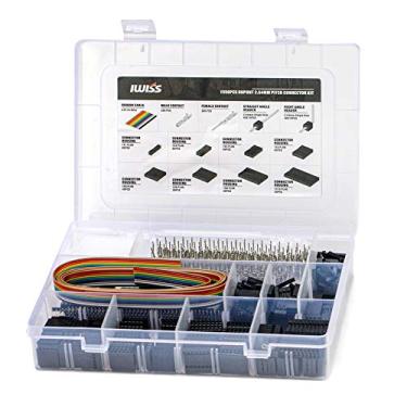 Imagem de IWISS 1550 peças kit de conector duplo fio a fio de 2,54 mm, inclui cabeçotes de pino, fio jumper e pinos de crimpagem para servo RC, Arduino, SMT, SATA, EPS, PCIE, balanceador de bateria