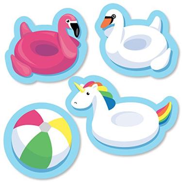 Imagem de Big Dot of Happiness Make a Splash – festa na piscina – recortes de festa de verão ou festa de aniversário – 24 unidades