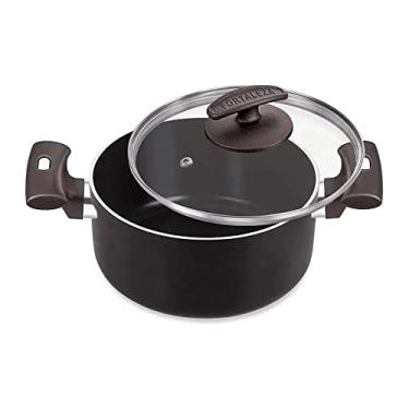 Imagem de Alumínio Fortaleza 113022 Caçarola 22 Maxxima Preto C/Tpa Vidro