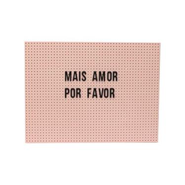 Imagem de Mini Quadro Letreiro Cor Rosa Claro Tam 28Cmx21Cm Com 200 Caracteres