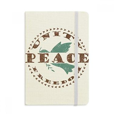 Imagem de Caderno de caderno com símbolo da paz Liberdade da Paz, capa dura oficial, diário clássico