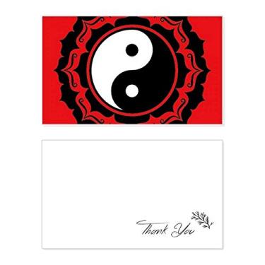 Imagem de China Taichi 8 diagramas padrão cartão de agradecimento aniversário papel saudação casamento agradecimento