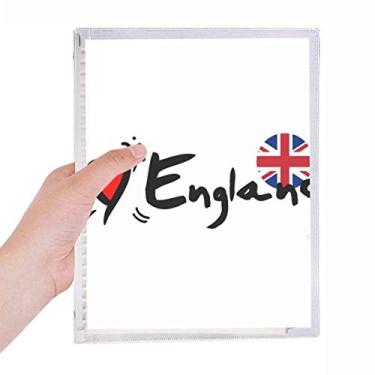Imagem de Caderno I Love England World Flag Heart Caderno de folhas soltas diário recarregável