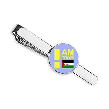 Imagem de Clipe de gravata I Am From Western Sahara para presente de homem de negócios