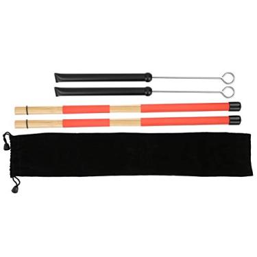 Imagem de Escova de tambor de metal, bastão de jazz resistente, resistente ao desgaste, durável, retrátil, propósito geral para manter a manutenção do uso profissional (pincel de tambor preto)