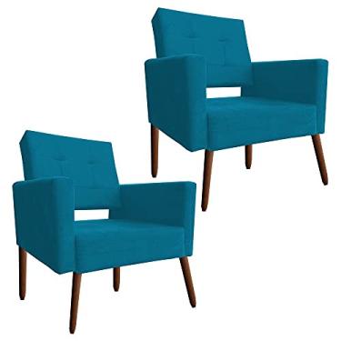 Imagem de Kit Poltronas Vanessa Turquesa - Moveis Aguias