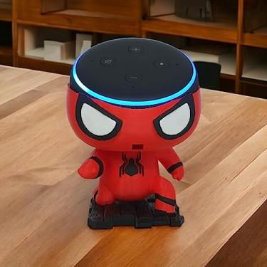 Imagem de Suporte Alexa Echo Dot 3 Homem Aranha/Spider Man Marvel - Presente, decoração criativa, música, som, stand de mesa Amazon