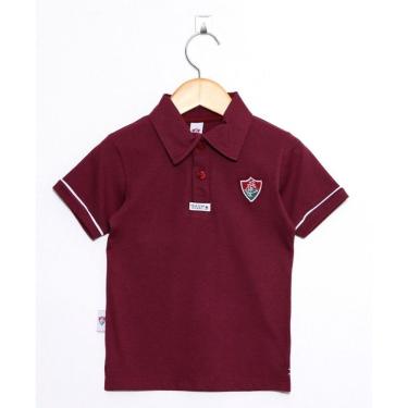 Imagem de Camisa Polo Infantil Fluminense Grená Oficial