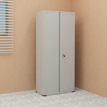 Imagem de Armário para Escritório 2 Portas 4 Prateleiras Aço Ap402sl Pandin Móveis Cinza