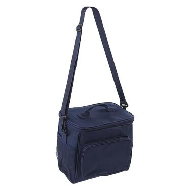 Imagem de Bolsa Térmica, Lancheira de Pano Oxford Térmico de 2 Camadas para Piquenique (Azul)