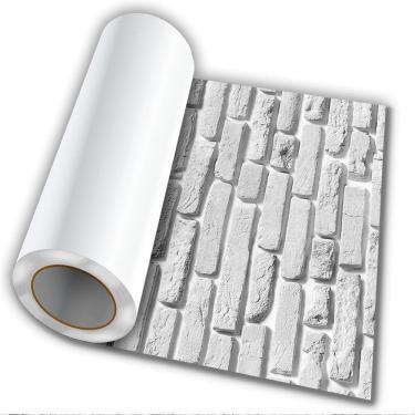 Imagem de Adesivo Autocolante Tijolo Branco 50Cmx50Cm Modelo 1